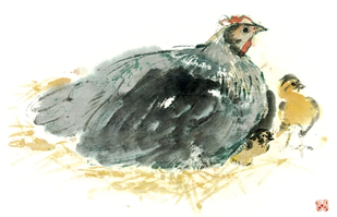 Animal Studies with Eastern Brush Painting at Greystoke - Irene Sanderson