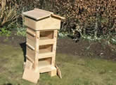 Build Your own Warre Hive at Greystoke ...this is an example of the top bar hive you will make - Neil built this for our garden as a prototype. He uses beautiful ENGLISH CEDAR , considered one of the best woods for bees. The hive built during the workshop will contain 4 boxes, the picture show a 3 box hive. 