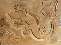 Carved by first time student ..Sandie !! - Relief Wood Carving ...