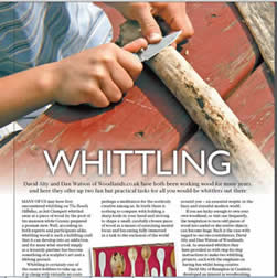 A fab article from this months Home Famer magazine featuring David Alty where he's most comfortable- in the wood! 