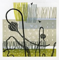 Lino Cut workshop with Janet Dickson at Greystoke Cycle Cafe