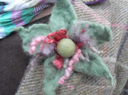Nuno Felt and Corsages with Linda Chapman at Greystoke Cycle Cafe 