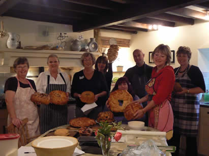 Christmas Breads from around the World Nov 2008 with Gillian Harris  (left) at Greystoke Cycle Cafe