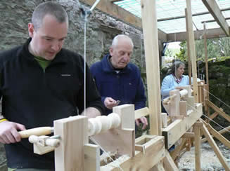 Pole Lathe turning Workshop at Greystoke Cycle Cafe with Chris Helliwell -Click on here to see all photos of the last day here