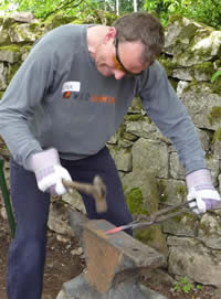 Beginners Artistic Blacksmithing with Adiran Wood  - June 2011 at Greystoke Cycle Cafe