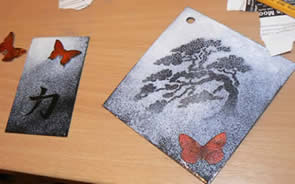 Risoscreen Enamels with Tillly Wilkinson at Greystoke Cycle Cafe